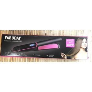 Fabuday Flat Iron Hair Straightener w Glove and Hair Clips